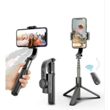 Okmore Gimbal L08 Anti Shake Profesyonell 360 Bluetooth Telefon Tutucu ve Tripod