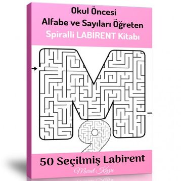 Okul Öncesi Alfabe ve Sayıları Öğreten Labirent Kitabı