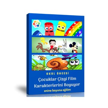 Okul Öncesi Çocuklar Çizgi Film Karakterlerini Boyuyor Enine Boyuna Eğitim