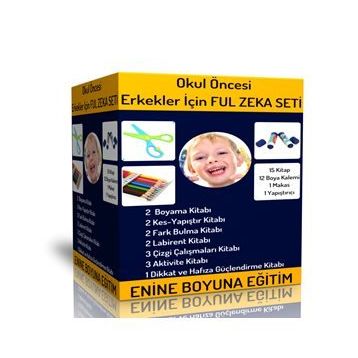 Okul Öncesi Erkekler İçin Ful Zeka Seti 15 Kitap