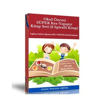 Okul Öncesi Süper Kes Yapıştır Kitap Seti 3 Spiralli Kitap
