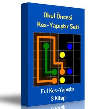 Okul Öncesi Süper Kes Yapıştır Kitap Seti 3 Spiralli Kitap