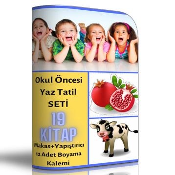 Okul Öncesi Yaz Tatil Seti 19 Fasikül Kitap Enine Boyuna Eğitim