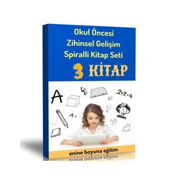 Okul Öncesi Zihinsel Gelişim Spiralli Kitap Seti 3 Spiralli Kitap