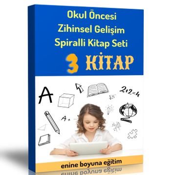 Okul Öncesi Zihinsel Gelişim Spiralli Kitap Seti 3 Spiralli Kitap