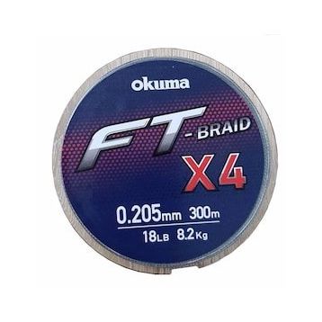 Okuma Ft-4 Braided Line 300 mt Grey Örgü İp Misina