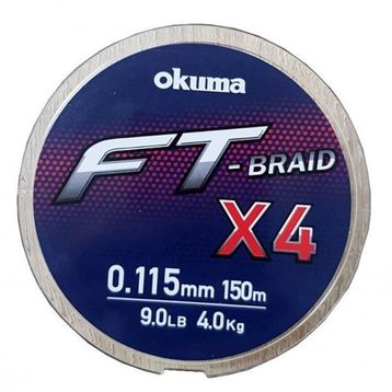 Okuma Ft-x4 Braided Line 150 mt 0,235 mm Grey Örgü İp Olta Misinası