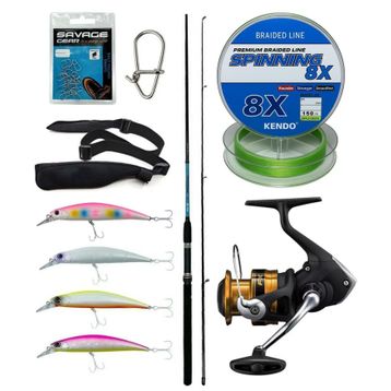 Okuma G-Power Spin 240 cm 15-40 gr 2 Parça Spin Kamışı+Shimano FX 4000 FC Makine