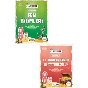 Okyanus Yayınları 8. Sınıf Classmate Fen Bilimleri İnkılap Tarihi Soru Bankası Seti