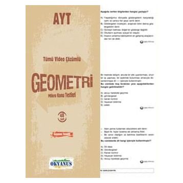 Okyanus Yayınları AYT Geometri Çek Kopar Testi