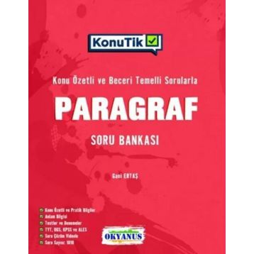 Okyanus Yayınları Tüm Adaylar İçin Paragraf Konutik Konu Özetli Soru Bankası