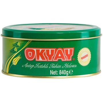 Okyay 840 g Antep Fıstıklı Teneke Helva