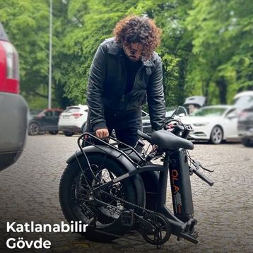 Ola Electrofold EFD1 Carbon Design 20 inç Mat Siyah Katlanabilir Elektrikli Bisiklet
