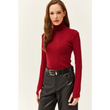 Olalook BLZ-19001644 Bordo Kadın Bluz