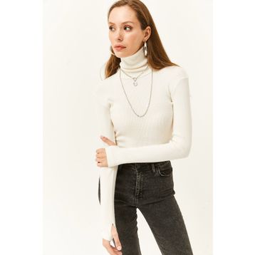 Olalook BLZ-19001644 Ekru Kadın Bluz