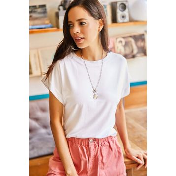 Olalook BLZ19001916 Ekru Kadın Yarasa Örme Viscon Bluz