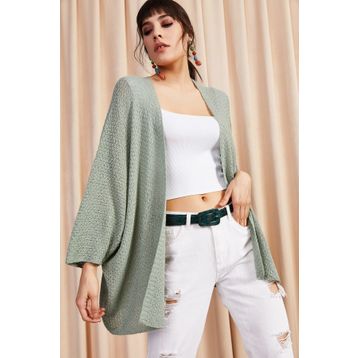 Olalook HRK-19000057 Su Yeşili Kadın Hırka