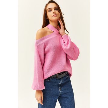 Olalook KZK-19000192 Şeker Pembe Kadın Kazak