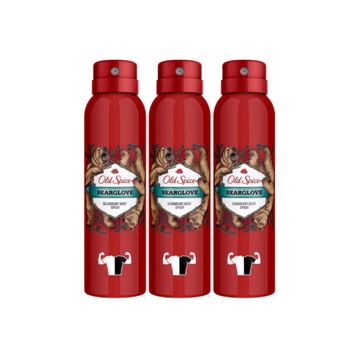Old Spice Bearglove 3x150 ml Sprey Deodorant