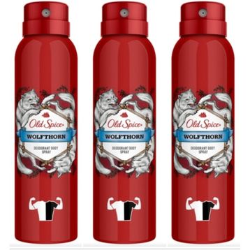 Old Spice Wolfthorn 3x150 ml Sprey Deodorant