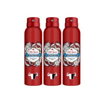 Old Spice Wolfthorn 3x150 ml Sprey Deodorant