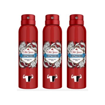 Old Spice Wolfthorn 3x150 ml Sprey Deodorant