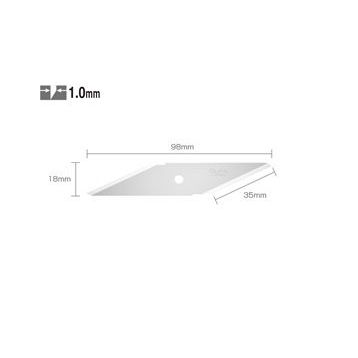 Olfa CKB-1 2'li Çift Yönlü Maket Bıçağı Yedeği