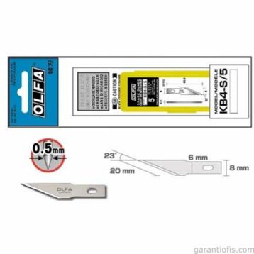 Olfa KB4-S/5 5'li Maket Bıçağı Yedeği