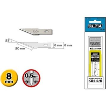 Olfa KB4-S/5 5'li Maket Bıçağı Yedeği
