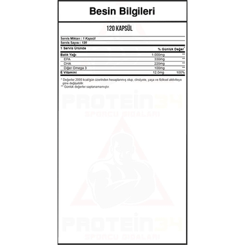 Olimp Gold Omega 3 Sport Edition 120 Kapsül Balık Yağı