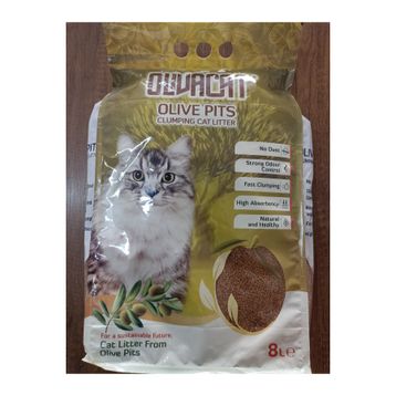 Oliva Cat Zeytin Çekirdeğinden Üretilen Aktif Karbonlu Doğal Tozsuz 8 lt Kedi Kumu