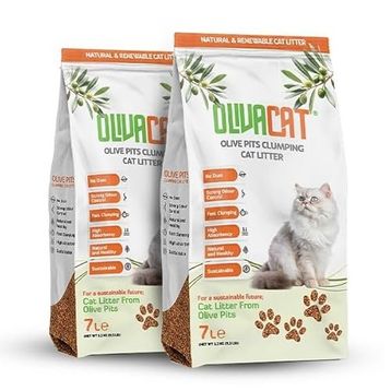 Oliva Cat Zeytin Çekirdeğinden Üretilen Doğal Tozsuz 14 lt Kedi Kumu