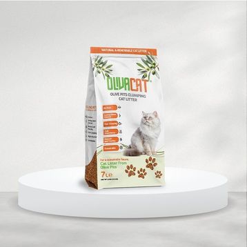 Oliva Cat Zeytin Çekirdeğinden Üretilen Doğal Tozsuz 7 lt Kedi Kumu