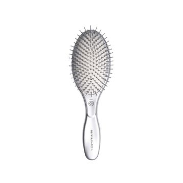 Olivia Garden Expert Care Curve Boar Nylon Bristles Gümüş Saç Fırçası