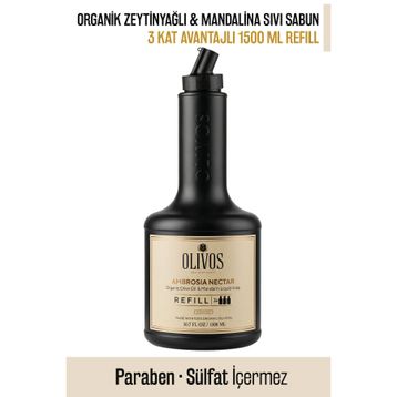 Olivos 3x500 ml Ambrosia Nectar Zeytinyağlı Mandalina Kokulu Sıvı Sabun
