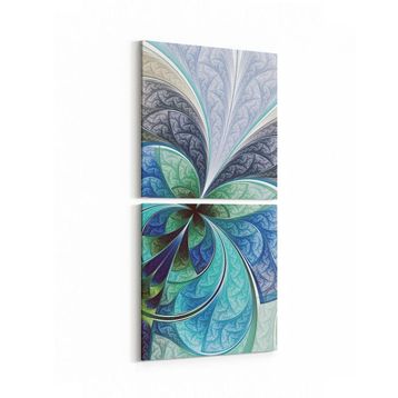 Olla 10077K2D Abstract Görsel Kare 2 Parça Dikey 30x65 cm Kanvas Tablo
