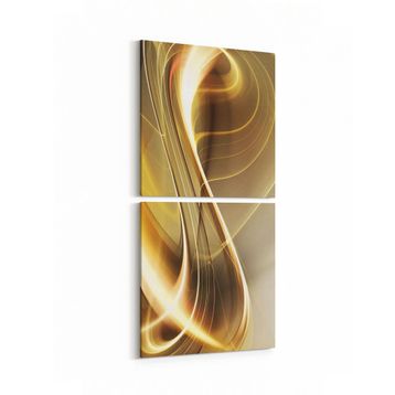 Olla 10095K2D Abstract Görsel Kare 2 Parça Dikey 30x65 cm Kanvas Tablo
