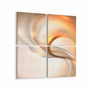 Olla 10109K4 Abstract Görsel Kare 4 Parça 65x65 cm Kanvas Tablo