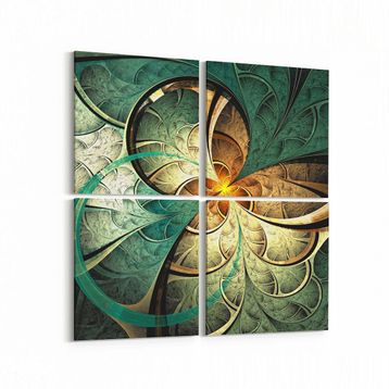 Olla 10111K4 Abstract Görsel Kare 4 Parça 65x65 cm Kanvas Tablo