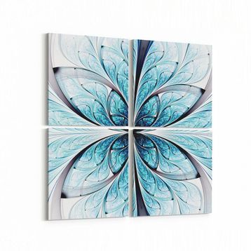 Olla 10144K4 Abstract Görsel Kare 4 Parça 65x65 cm Kanvas Tablo