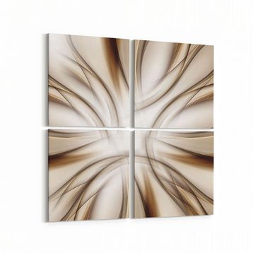 Olla 10162K4 Abstract Görsel Kare 4 Parça 65x65 cm Kanvas Tablo
