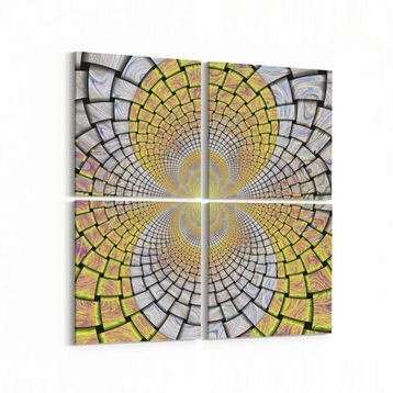 Olla 10164K4 Abstract Görsel Kare 4 Parça 65x65 cm Kanvas Tablo