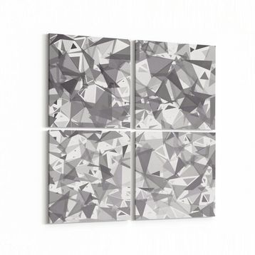 Olla 10167K4 Abstract Görsel Kare 4 Parça 65x65 cm Kanvas Tablo