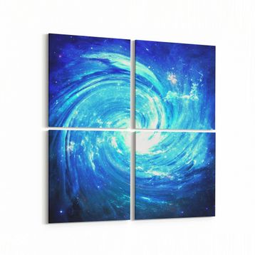 Olla 10319K4 Abstract Görsel Kare 4 Parça 65x65 cm Kanvas Tablo