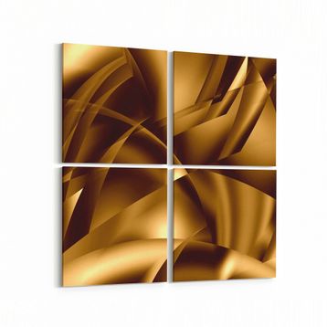 Olla 10341K4 Abstract Görsel Kare 4 Parça 65x65 cm Kanvas Tablo