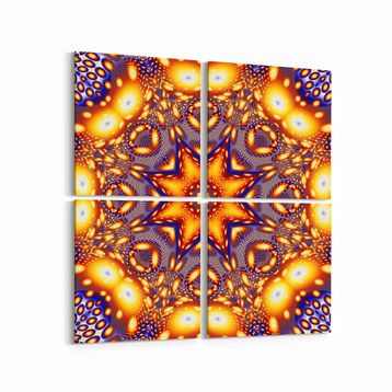 Olla 10344K4 Abstract Görsel Kare 4 Parça 65x65 cm Kanvas Tablo