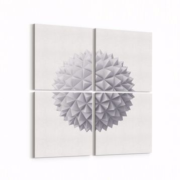 Olla 10345K4 Abstract Görsel Kare 4 Parça 65x65 cm Kanvas Tablo