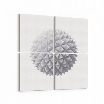 Olla 10345K4 Abstract Görsel Kare 4 Parça 65x65 cm Kanvas Tablo