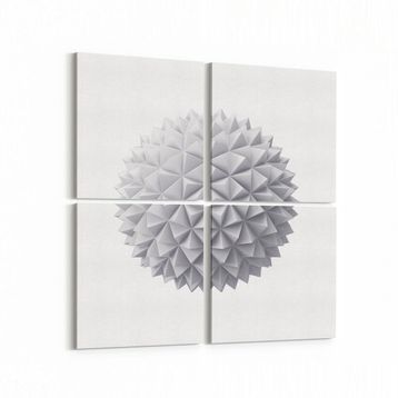 Olla 10345K4 Abstract Görsel Kare 4 Parça 65x65 cm Kanvas Tablo