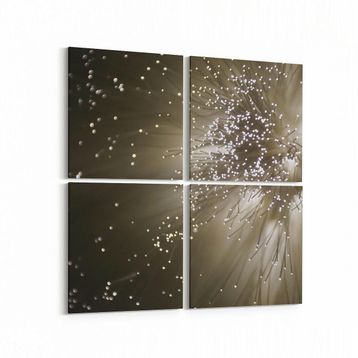 Olla 10366K4 Abstract Görsel Kare 4lü 65x65 cm Kanvas Tablo